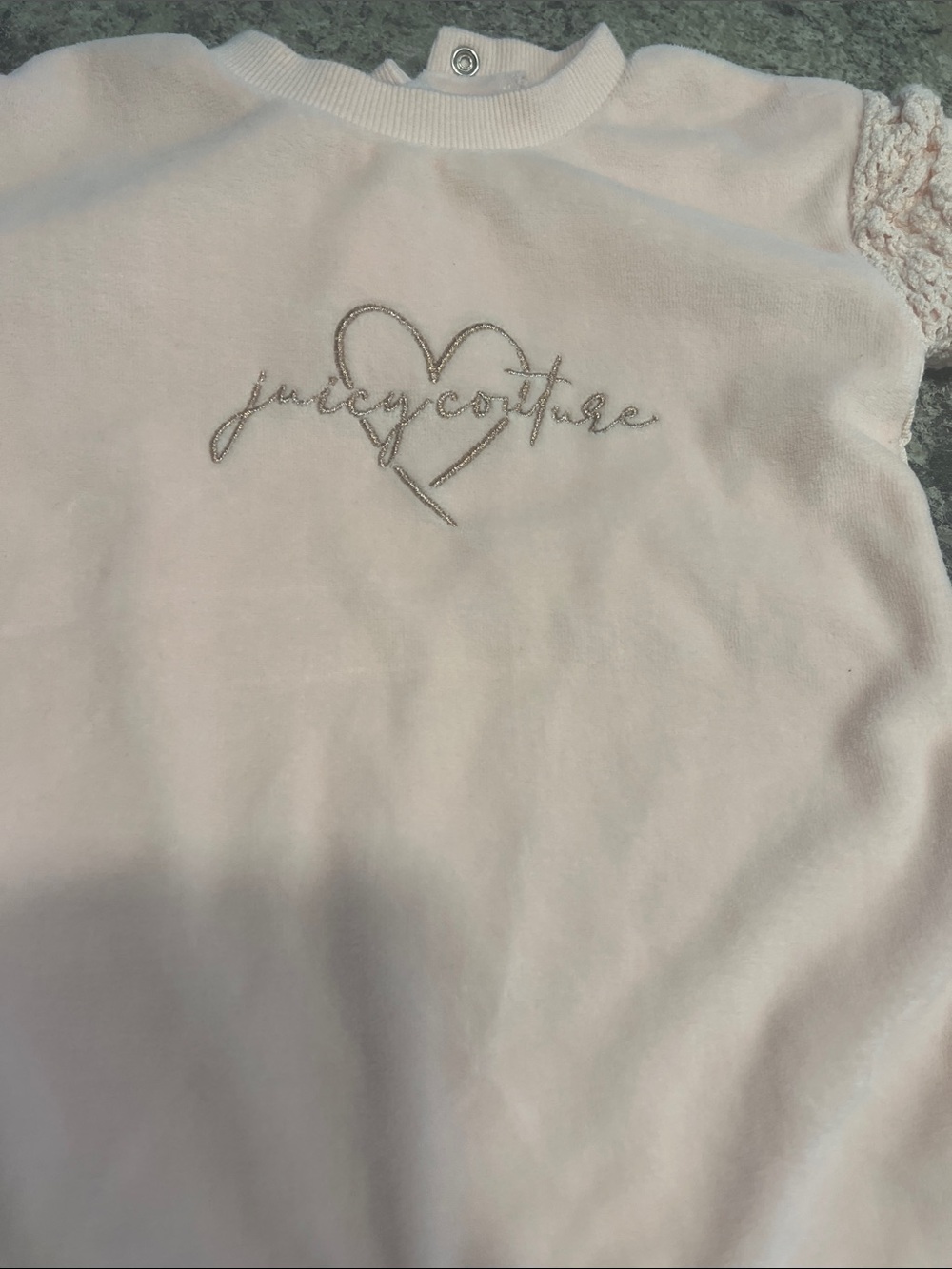 Juicy Couture Light Pink Heart Script Tee